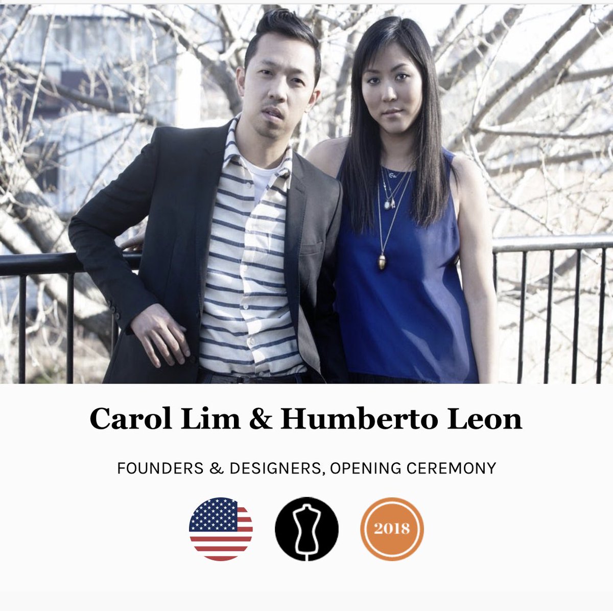 HUMBERTO LEON and CAROL LIM(Former Creative Directors of KENZO,Opening Ceremony Founders & Designers)