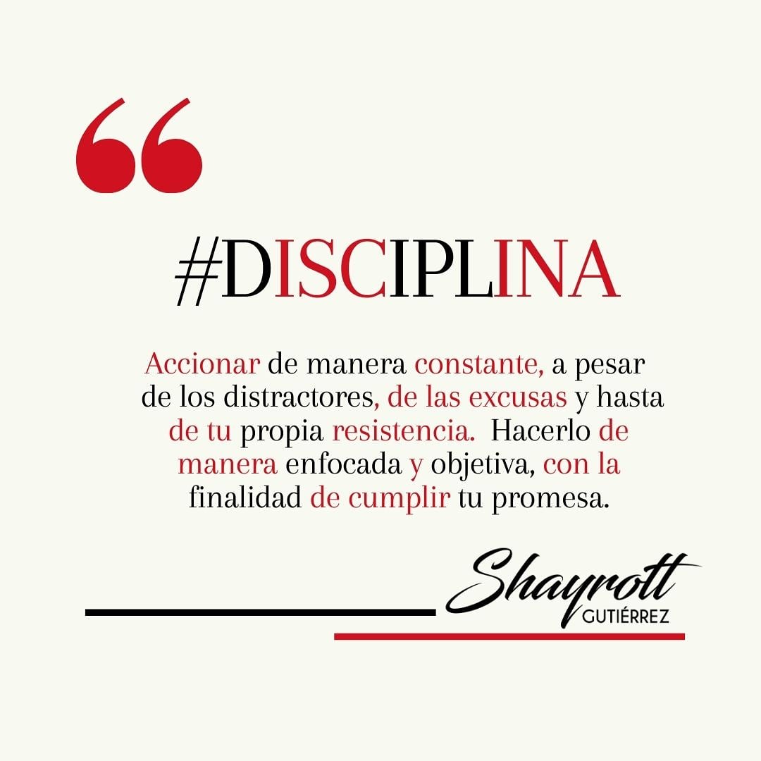shayrott's tweet photo. Todo lo que necesitas para que tu plan funcione es #Disciplina y #Pasión https://t.co/eRwwRf3yn1