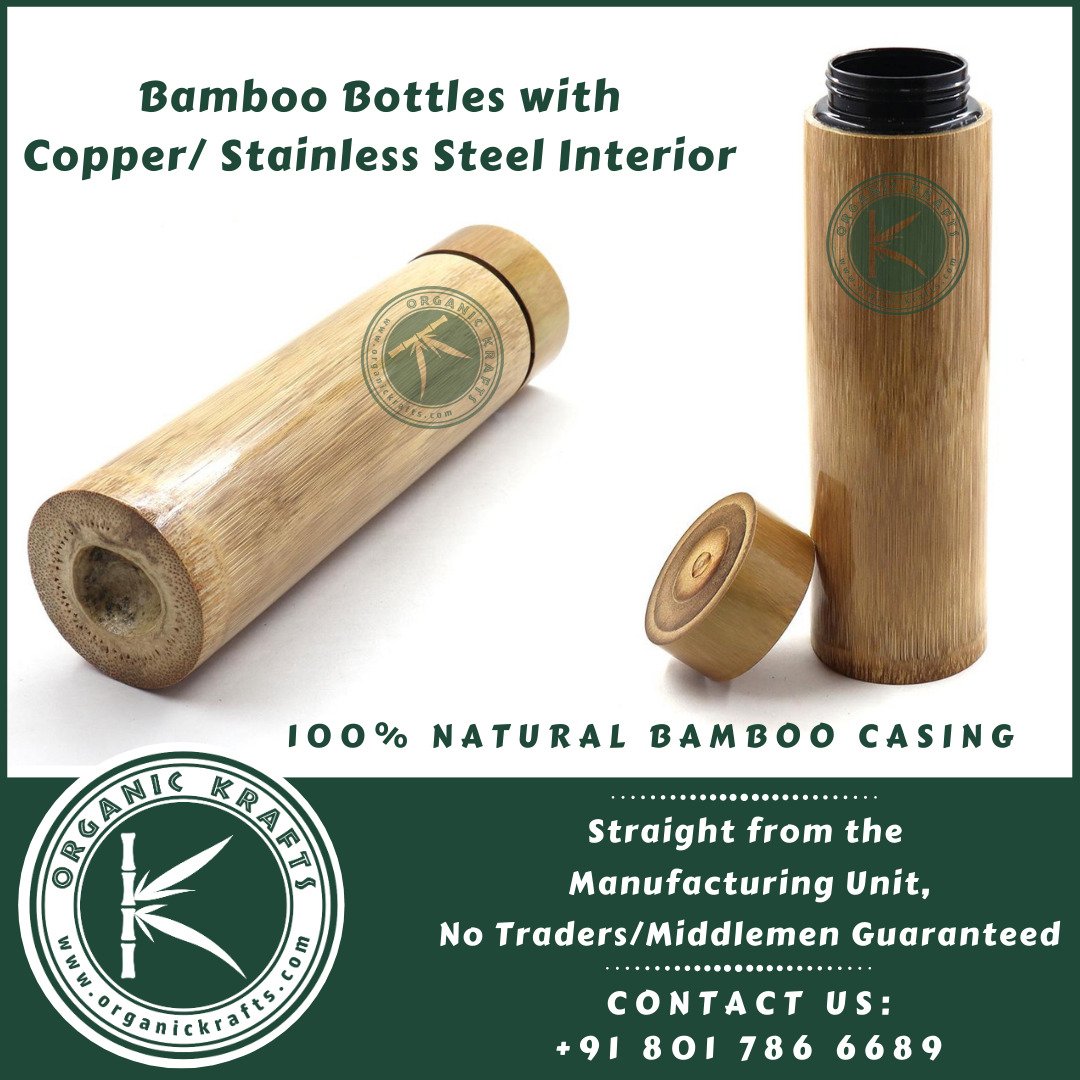 #BambooBottle 100% #MadeInIndia with stainless steel/copper interior open for bulk orders @organickrafts #tripura 
@BNMohanty86 @kamesh_wbo #bamboo #sustainability #unsdg @UN_SDG #bamboocraft #handmade #plasticfree #plasticfreeseptember @Musthafa_PC @NorthEastToday @in_northeast
