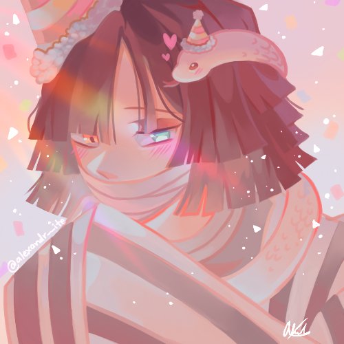 ahyuggg's tweet photo. 🎉HAPPY BIRTHDAY SNEK MAN!!🎉
Day 7: Free/Combined Prompts
Annddd here's the last prompt piece! These were all so fun to make,,
#ObanaiWeek2020 #ObanaiWeek #obanai #kimetsunoyaiba https://t.co/lcmLjuotKW