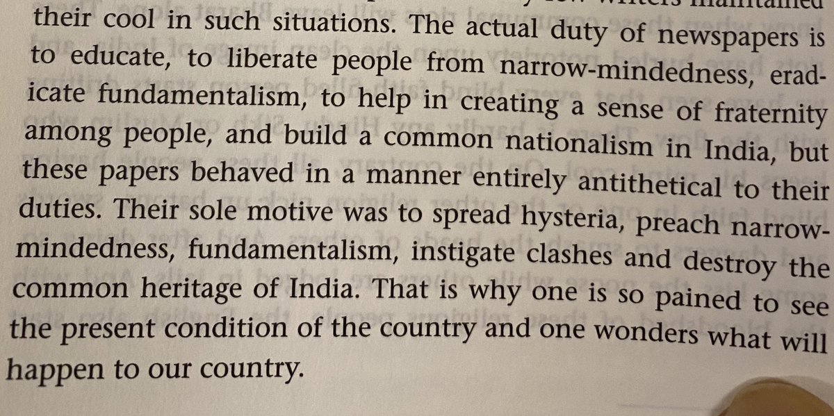 irfhabib's tweet photo. This is what Bhagat Singh wrote about the press in 1928, and he was just 21 years old. He was also a student leader besides being an iconic revolutionary. ⁦@dhume⁩ https://t.co/JuUjpH5l2N