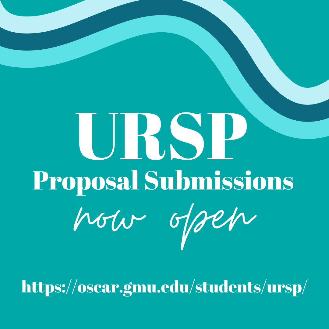 The Undergraduate Research Scholars Program application is open! We give funding for undergrad to complete research/creative activities/scholarly work. Learn more and fill out an application here: oscar.gmu.edu/students/ursp/

 #MasonNation #GetFunded #UndergradResearch