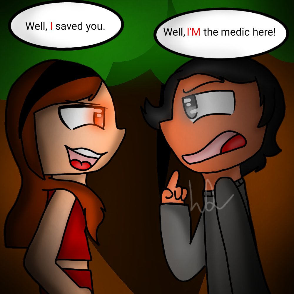 LanesWaterloo's tweet photo. Oh yeah, I also drew a scene of what happened when I played #flicker yesterday- She said she was medic at first, then said she was savior like girl I'm not dumb- https://t.co/tX4qdQJXCE