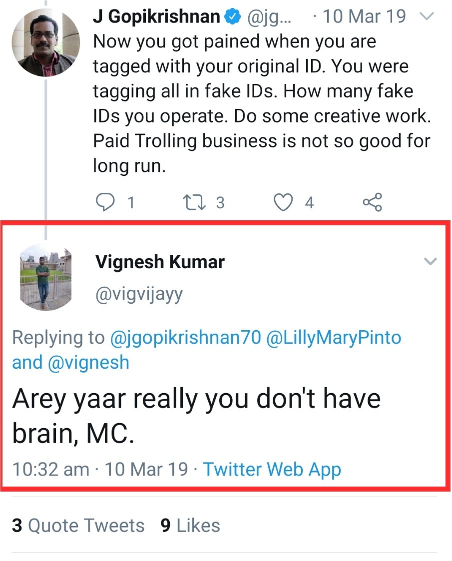 Now Dhobi thought he did an expose and he exposed Lilly aka Vignesh from Pollachi running all fake ids on Twitter.To which Vignesh replied This remains my personal fav tweet on Twitter & someday I will frame it, if we ever hav AIVA's office 