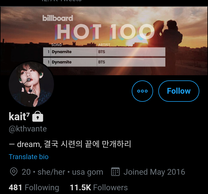  Mass Report this account with 11.5k+ followers and tiny 7 in their dn but behaving like an ot6. They're talking like they know everything about him or something. Ppl like them are one of the reason j.m gets this much h@te for nothing https://twitter.com/kthvante?s=21 