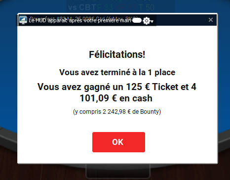 Huus le Powerfest 💪. Beaucoup de deep run très décevants ce soir. Cool d'avoir concrétisé 🤩🙃