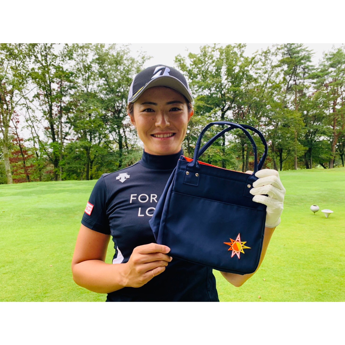 DESCENTE ボストンバッグ 渡邊彩香プロ サイン入り DESCENTE ボストンバッグ 渡邊彩香プロ サイン入り