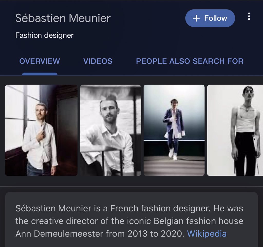 SEBASTIEN MEUNIER(Ann Demeulemeester Creative Director)