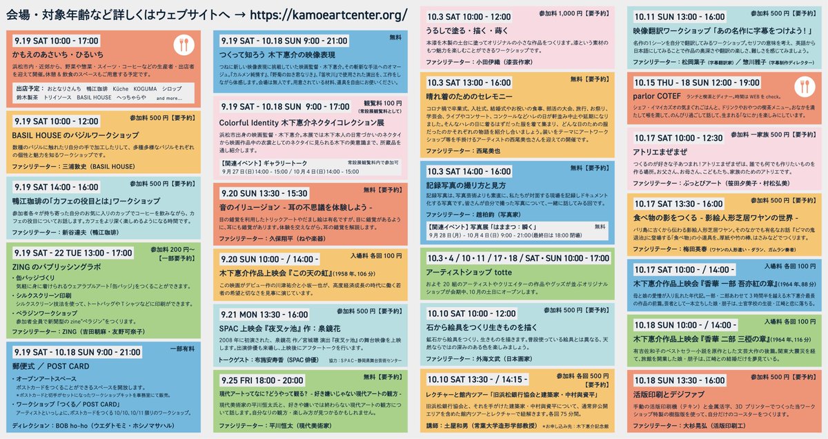 O Xrhsths 鴨江アートセンター Sto Twitter Kamoeよせるdays 9月19日 土 10月18日 日 会場 鴨江アートセンター 木下惠介記念館 県外への旅行が気軽にできなくなり お出かけ先を考えるのも難しい今だからこそ 安心して出かけられる 集まれる場所を