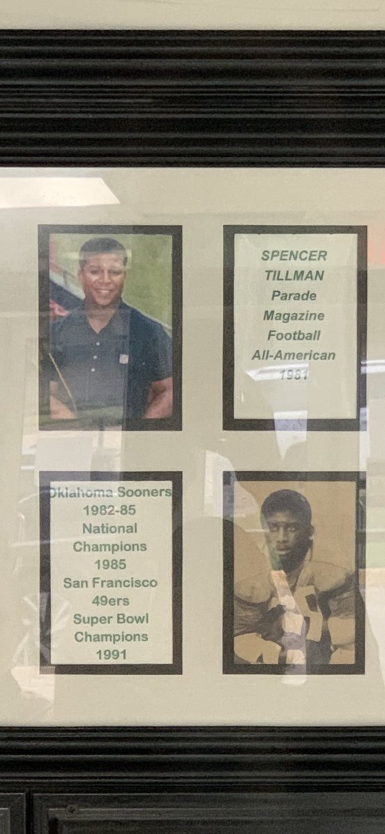 MattShyers's tweet photo. Daughter started at Edison this year. I found this gem of @SpenceTillman in the hallway. #Legend #Tulsa #Edisoneagles https://t.co/VEkm0McUKg