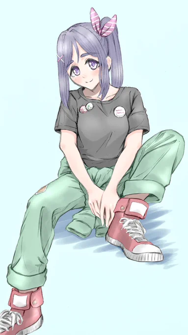沼津ナゾトキ宝探しの、つなぎでリボンでサイドテールな果南ちゃんめちゃ可愛い 