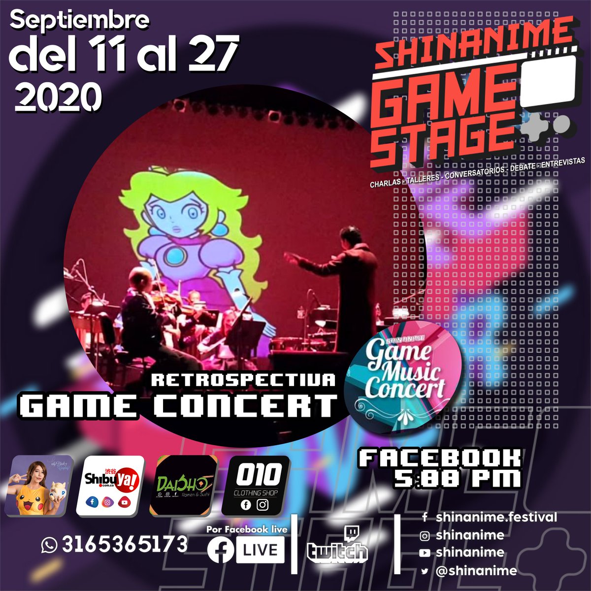 shinanimefest's tweet photo. Hola comunidad, compartimos nuestro cronograma del #ShinAnime #GameStage para el 15 de septiembre.

#videogames #games #gamer #Fgaming #playinggames #online #photooftheday #onlinegaming #videogameaddict #gamerguy #gamergirl #gamin #video #game #igaddict #winning #play #playing https://t.co/YpKK5jVRZ9