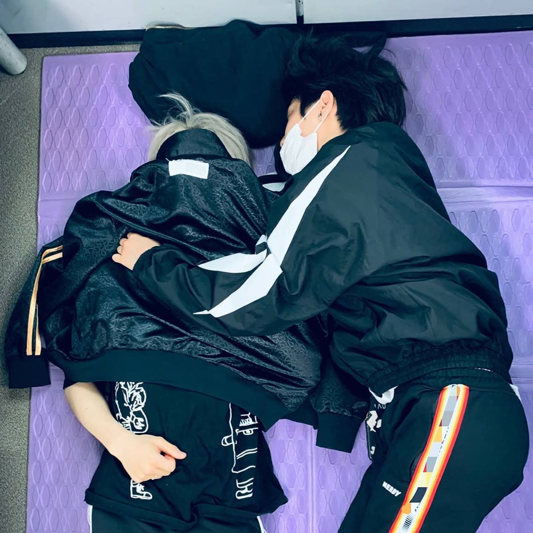 when the members are struggling to sleep, for example jisung, he's always there to be their cuddle buddy to help them fall asleep faster. especially when they are on a music show.
