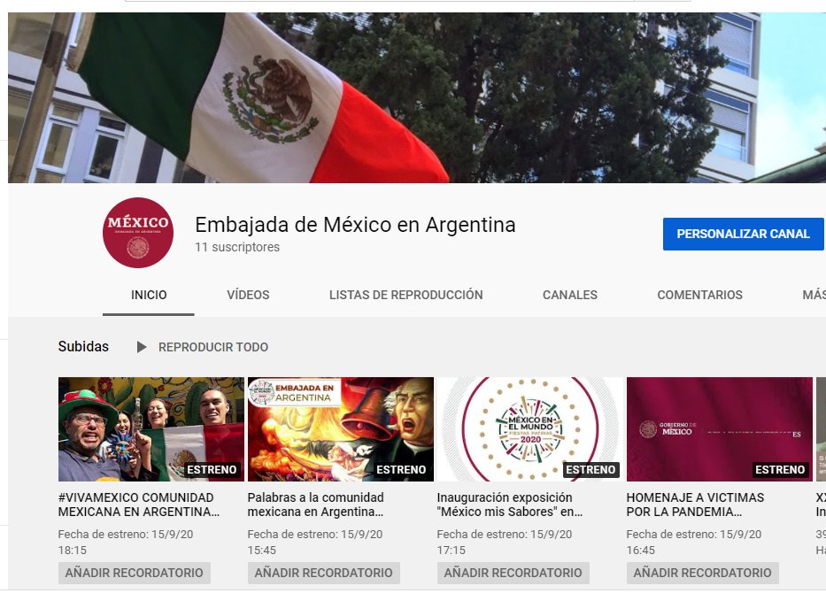 EmbaMexAr's tweet photo. Programa #15Sept
15:30h Mensaje Encargado de Negocios a.i. Armando López 
16h Ceremonia Cívica en #Argentina
16:45h Homenaje a víctimas de pandemia COVID19
17h Inauguración de la exposición 🎞️
México de mis Sabores
18 h VIVA MÉXICO #DesdeCasa 🇲🇽🏠
Sólo en https://t.co/Zjvz3aH3Eb https://t.co/5is6myWvSI