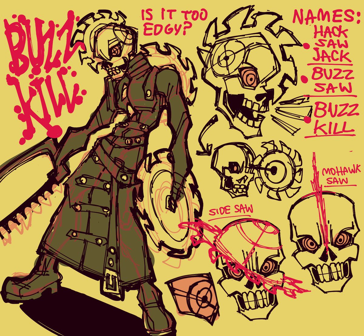 onebadnoodle_'s tweet photo. had a dumb idea for a edgy horror movie slasher thinking of making some more https://t.co/6vk8dAF6KD