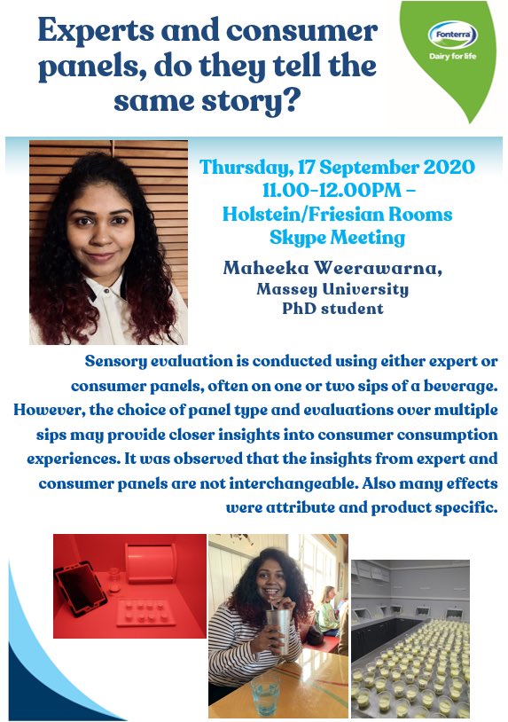 I’m always excited to see how the food industry see opportunities in my research. Looking forward to deliver this seminar on some of my research findings. <a href="/FeastMassey/">Feast Lab @ Massey</a> <a href="/RiddetIns/">Riddet Institute</a>