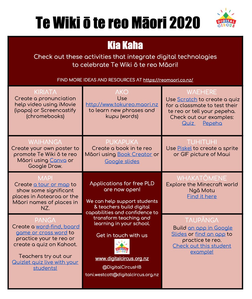 Check out these wicked ideas and integrate digital technologies to celebrate Te Wiki ō te reo Māori! #takpschool