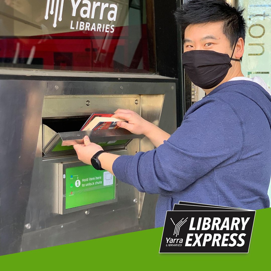 YarraLibraries's tweet photo. ๐ Returns chutes are now open at all branches (except Collingwood Library).
๐โโ๏ธ Why not #WalkBackYourBooks as part of your daily exercise (if you live within 5kms)?
Learn more about Library Express: https://t.co/yc12pbjsQd https://t.co/e7aOxQxcXM