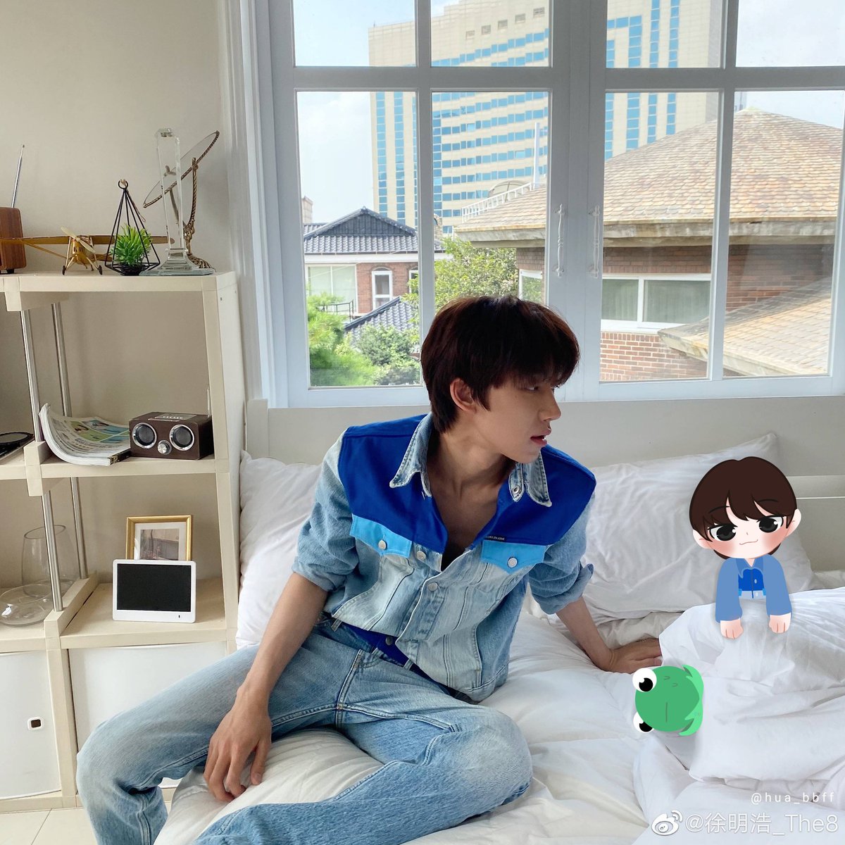 hua_bbff's tweet photo. : ตัวเล็กเล่นอะไรเนี่ย
: ซูชิโรล! ซูชิกบเขียว!
#everydaywithxmh
#徐明浩 #THE8 #디에잇 #ディエイト https://t.co/hxUZzEtUUU