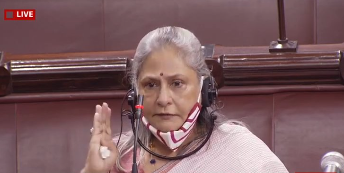 ANI's tweet photo. People in the entertainment industry are being flogged by social media. People who made their names in the industry have called it a gutter. I completely disagree. I hope that govt tells such people not to use this kind of language: MP Jaya Bachchan in Rajya Sabha https://t.co/3OkeUrXnqP