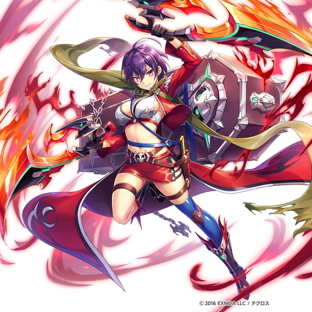 お次は神姫『SSR [焔葬の死神]タナトス』じゃ！ 「黒い死神」が赤々と
