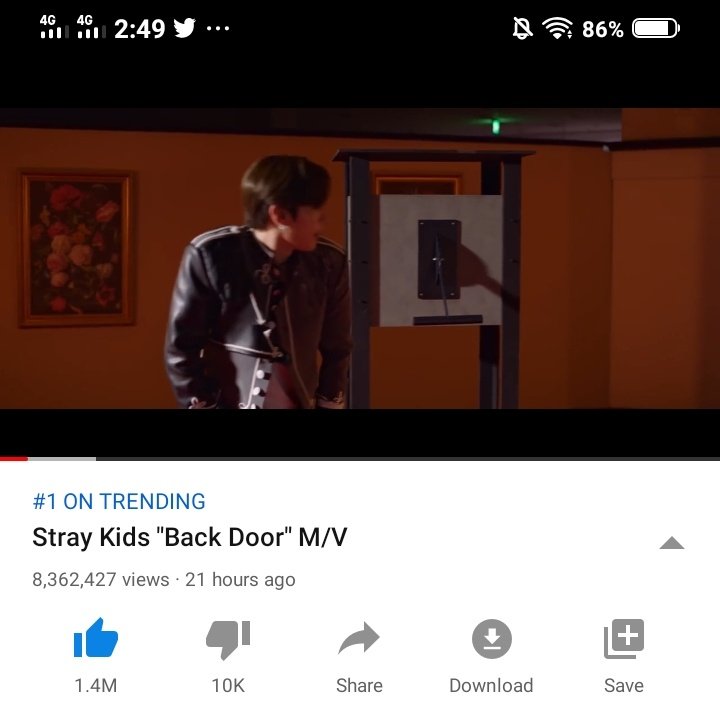 3:49 PM KST— 8,362,427 views  #BackDoorOutNow   #StrayKids_IN生   #StrayKids_INLIFE   #StrayKids_BackDoor  #스트레이키즈_백도어  @Stray_Kids