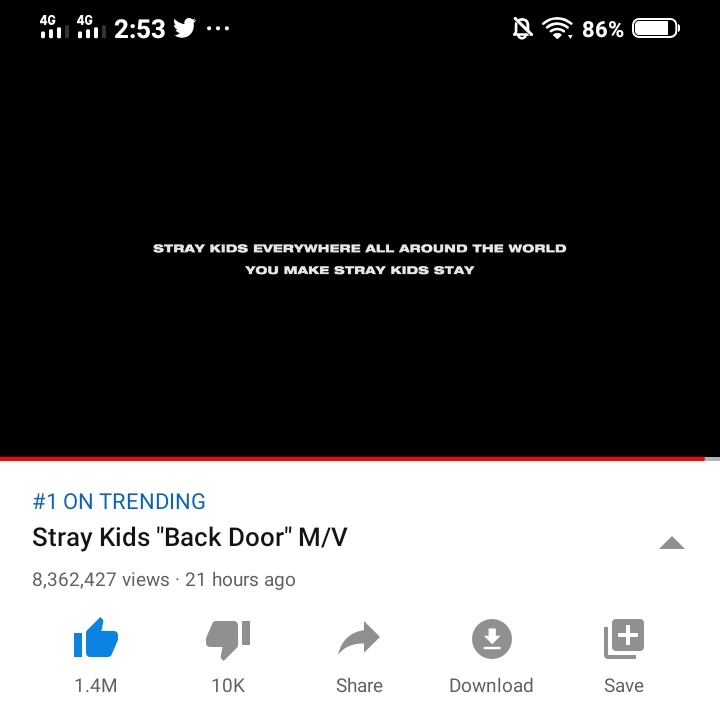 3:49 PM KST— 8,362,427 views #BackDoorOutNow  #StrayKids_IN生  #StrayKids_INLIFE  #StrayKids_BackDoor #스트레이키즈_백도어  @Stray_Kids