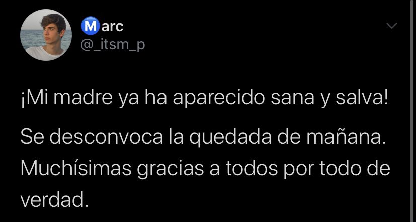 NoticiesCarlet's tweet photo. ❇️ BONES NOTÍCIES ❇️

La família de Meri confirma que ha aparegut sana i estàlvia. https://t.co/LvG4lWDjKh