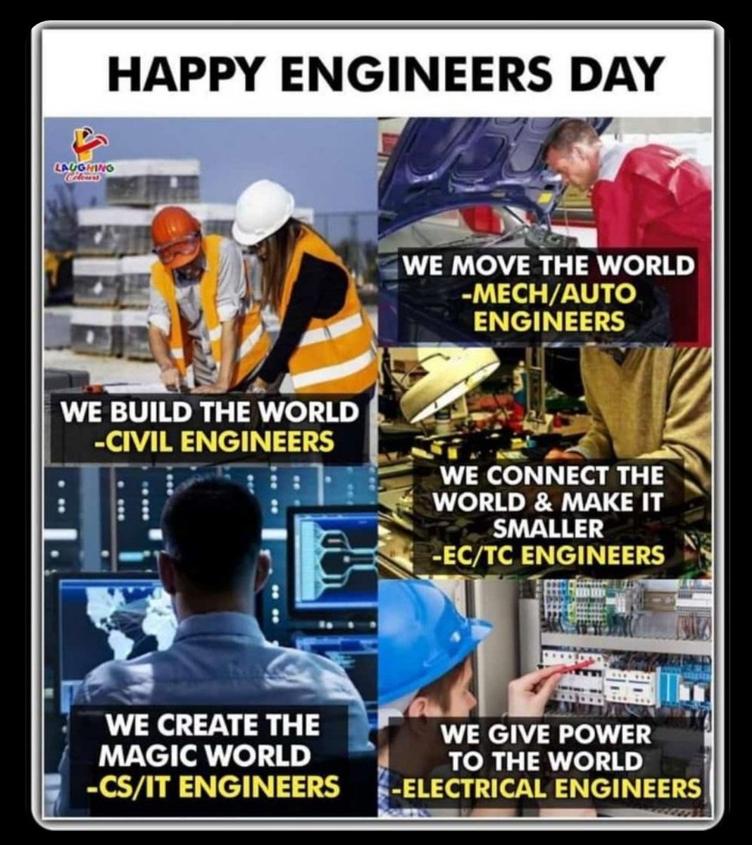 bong_warrior's tweet photo. Engineering is the closest thing to magic that exists in the world 💫

No matter how much you make fun of engineers,you gotta admit they are the ones who are building the world right from the smallest needle to the huge structures.
#EngineersDay2020
 #SpeakUpForEngineers https://t.co/kwyA5Lp75J