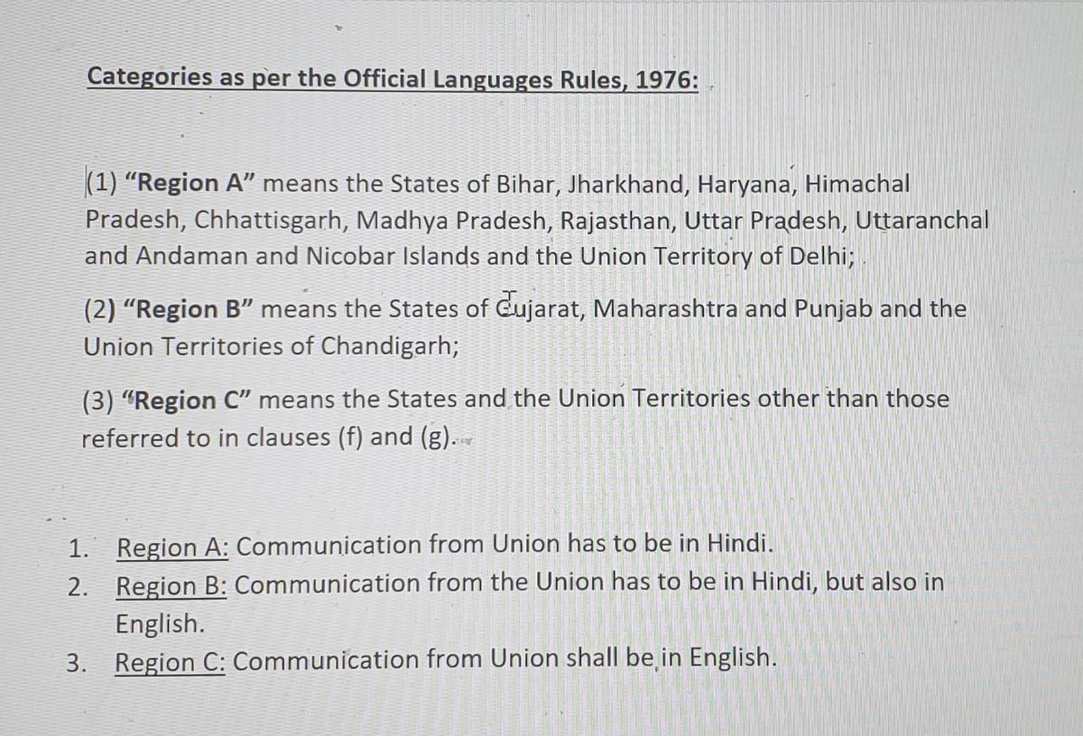 @srivatsayb @prasannaaz1 #HindiDivas in category C states may not be valid constitutionally, as English is official language in category C state, this can challenged in courts @KannadaGrahaka @PLEKarnataka @PoojaPrasanna4 @prajavani @prajwalmanipal @AshwiniMS_TNIE @KannadaPrabha