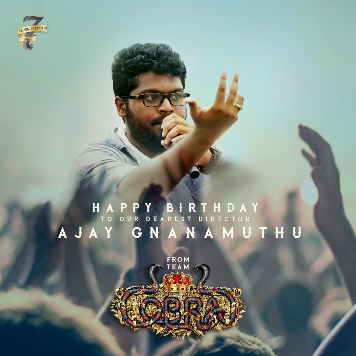 7screenstudio's tweet photo. Wishes our dearest director @AjayGnanamuthu,a fantastic birthday 🎂🎂 #Cobra https://t.co/kHviw2GxJR