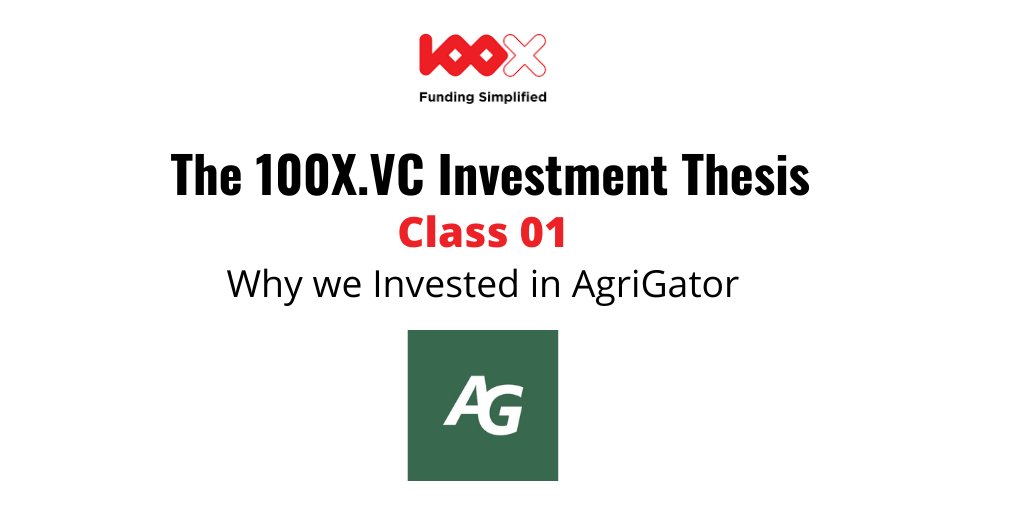 100X_VC's tweet photo. "Across the spectrum, there are numerous challenges due to a fundamental lack of transparency in the supply chain - a problem that has bred decades of losses for every stakeholder involved. And that’s where @Agrigator_India comes into the picture. "

Read: https://t.co/nVP6leJYZx https://t.co/bCT4TmEt2U