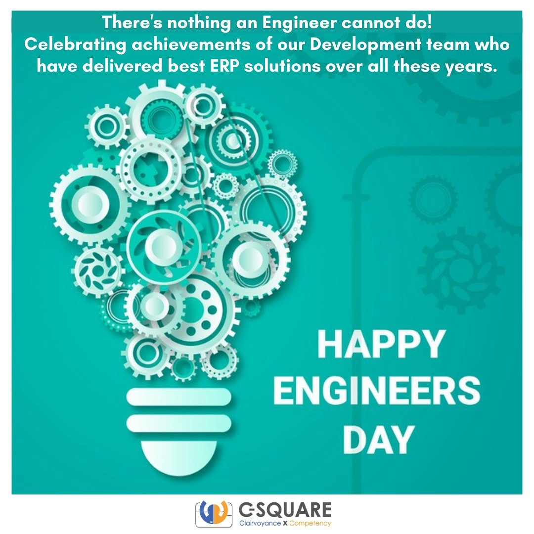 C_SQUARE_INFO's tweet photo. Saluting all the engineers building an amazing future for us.
#engineersday #engineers #technology #pharma_software #pharmacy #connectedecosystem #Csquare #digital_pharmacy #pharma_CRM https://t.co/Bf3kvWel9Q