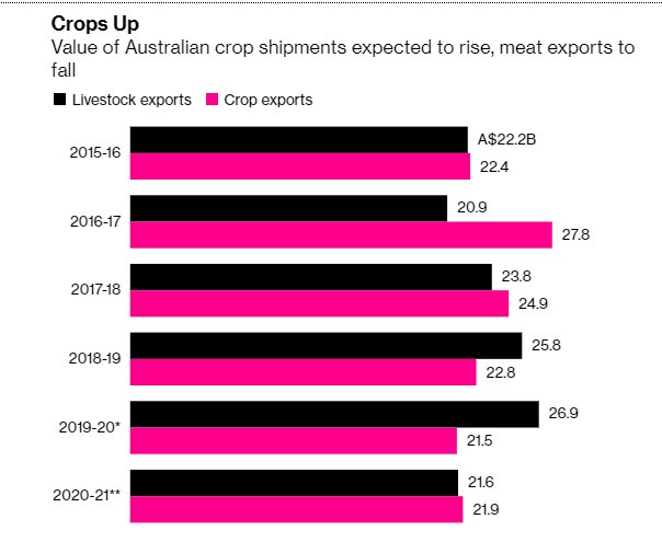 MenaCommodities's tweet photo. #Australia #OATT

Virus and trade problems to cut Australian agricultural commodity exports by 10% in 2020/21 as #Pandemic and trade tensions with #China hi demand and prices (@ABARES via @markets) https://t.co/iZIUUCtA0z
