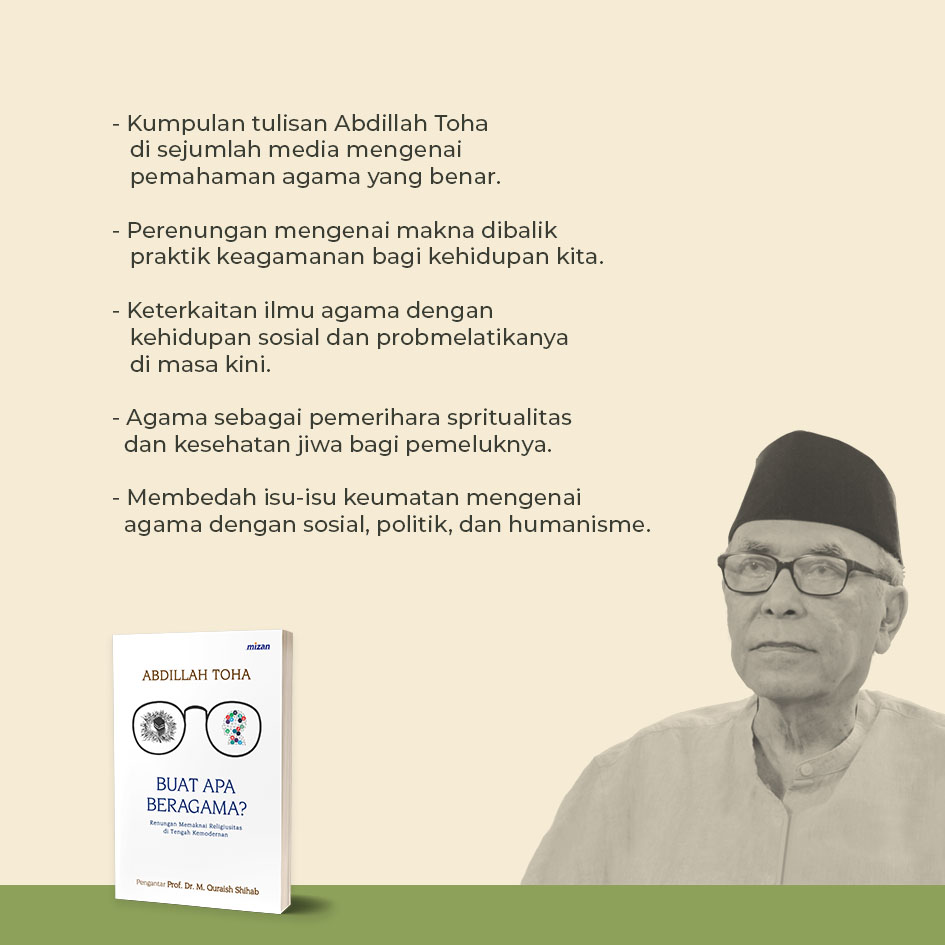 BukuWanita's tweet photo. #PromoBW Pre Order Buku #BuatApaBeragama dr Abdillah Toha free eksklusif notes.

Order via 👉 https://t.co/AoCA8qIM3H 

@mizanmediautama 
@mizanpublishing https://t.co/XDmHJ01JQN