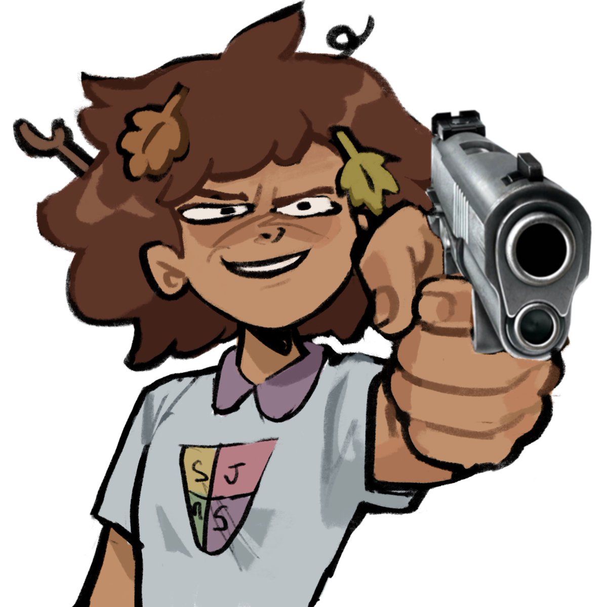 flapjastic's tweet image. what if anne had a gun 

#amphibia