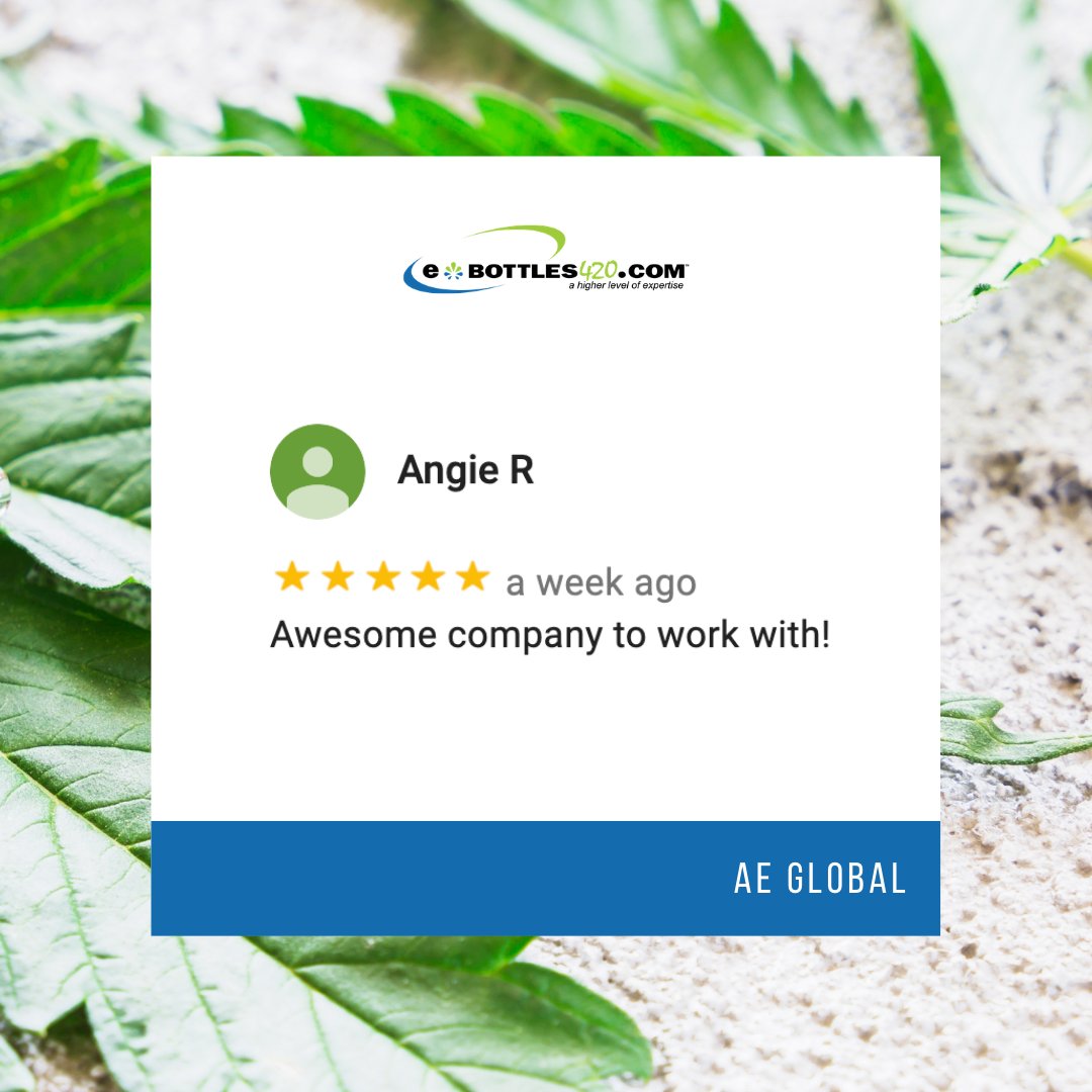 We LOVE our clients &amp; are always happy to hear the feeling is mutual. #TestimonialTuesday #ebottles #ebottles420 #packaging