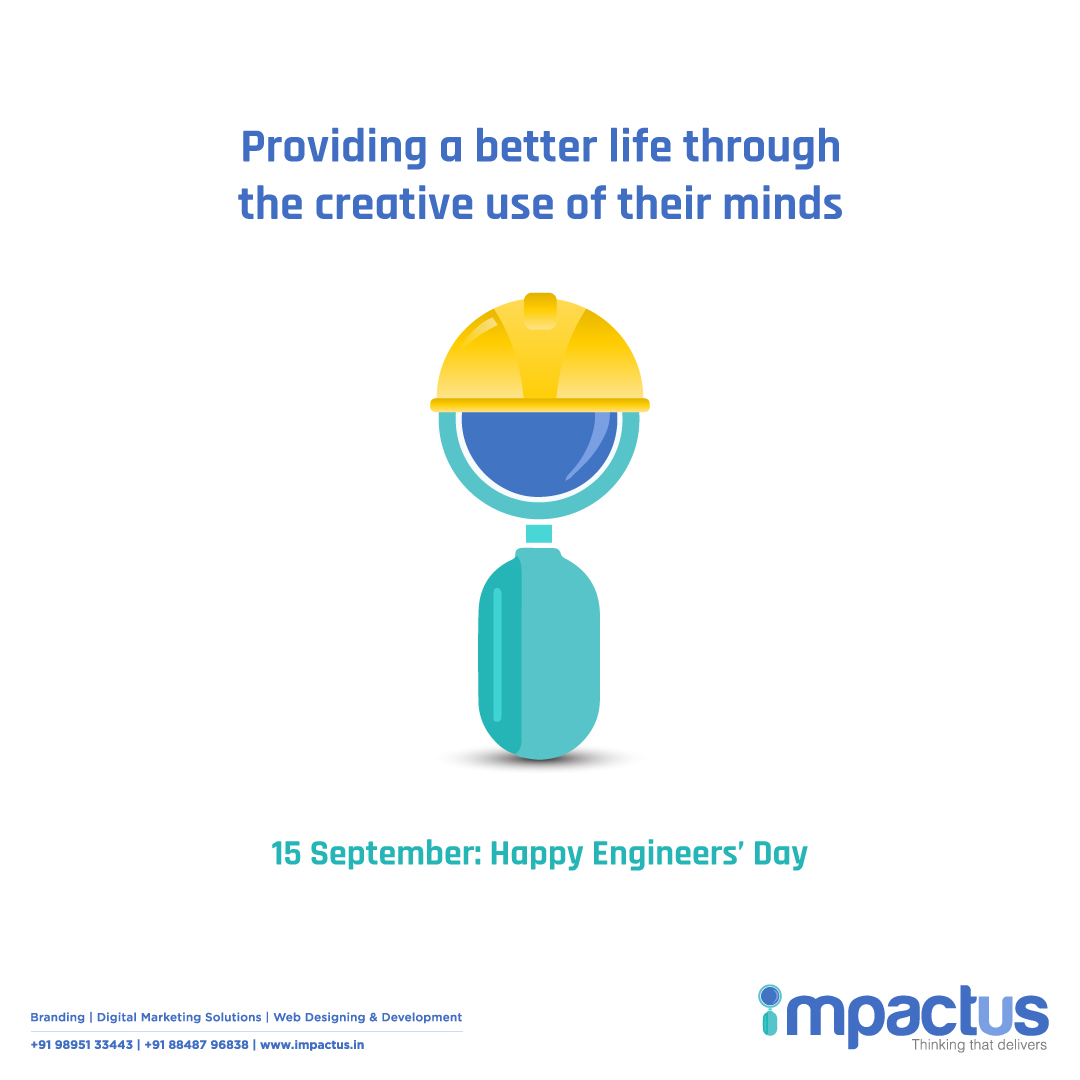 ImpactusM's tweet photo. There are many creative minds in the society but engineers are the ones that that make their creative ideas make a mark in the world. This #Engineers_day let's honour the greatest engineer of India- Sir Mokshagundam Vishveshvaraya.
#BrandingAgency #DigitalMarketingAgency #Seo https://t.co/xbN1p6LKpA