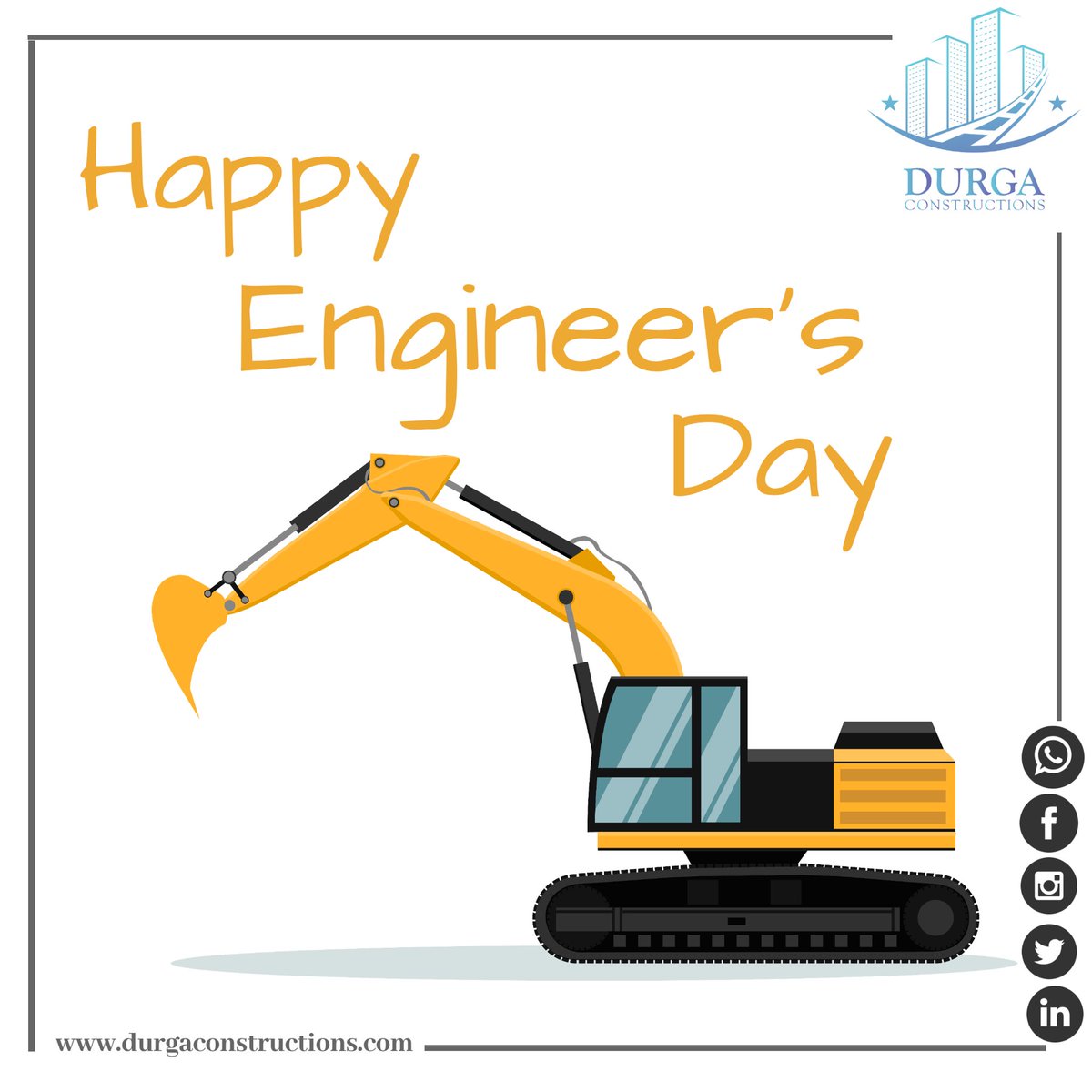 DURGACONSTRUCT2's tweet photo. Happy Engineer’s Day 🏗🛣 #nashik #durgaconstructions #constructions #civil_engineering #happyengineersday #maharashtra #infrastructure #covid19 #staysafe #marketing #civil_engineering #constructionlife #nashikcity #civil_engineering #architecture #instagram #facebook #social https://t.co/U5g5mCpe15
