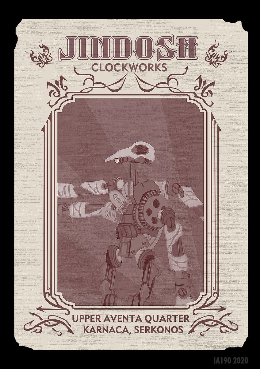 Imperial190's tweet photo. "The machine is experiencing uncertainty."

Poster for Jindosh Clockworks, Dishonored 2

#dishonored2 #arkane #clockworksoldier #fanart https://t.co/7U8xKpD09i
