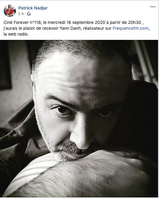 yanndanh's tweet photo. ✅ Mercredi 16 Septembre à 20H30, J'aurais le plaisir d'être l'invité de Patrick Nadjar pour L'émission Ciné Forever n°118 sur https://t.co/6aQ9ldLN88 pour y parler Cinéma. 🙏
#Cinema #CineForever #PatrickNadjar #Implacable #AToutPrix #LacméStudios #Winners @NadPatrick1 https://t.co/MRzp3YVhgW
