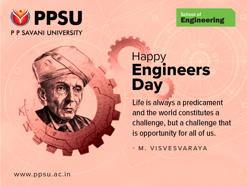 PPSavaniUni's tweet photo. A tribute to the contributions of eminent Engineer and Bharat Ratna Awardee Sir M. Visvesvaraya for instigating a modern India we are living today...
HAPPY ENGINEERS DAY
#PPSU #EngineersDay #SoE #CivilEng #MechanicalEng #ChemicalEng #CS #AIML #IT #Explore #Experience #Empower https://t.co/iN1MyFTKW2