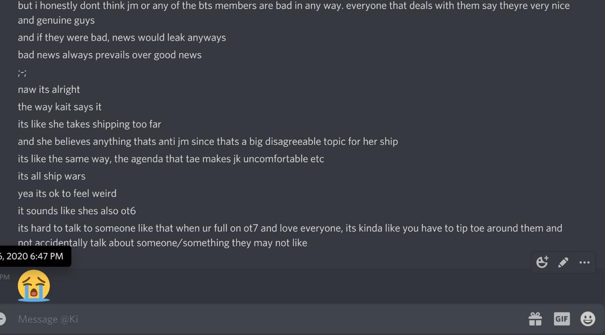 Here is a friend of Kiro/ kireikth who also received the dm about kthvante lies through discord. They also send us ss of their convos which looks like they`re talking with themselves because Kiro already deleted all her messages.