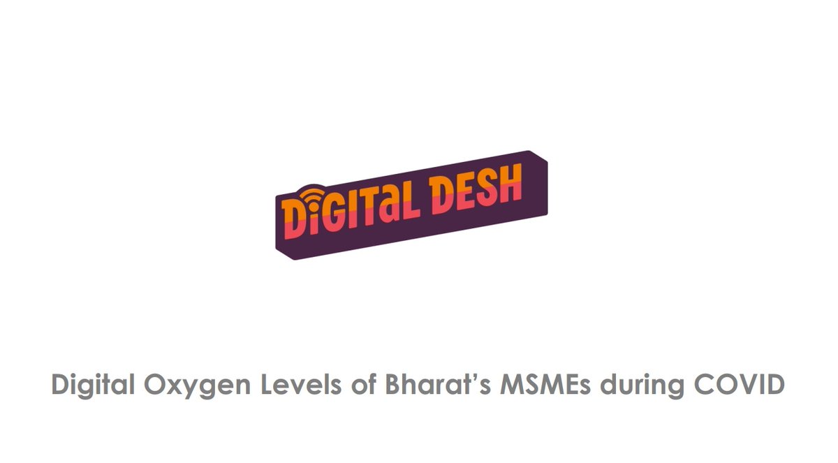 GulatiSinghJ's tweet photo. Digital Desh 8.0 is here!

Focus: Measuring the Digital Oxygen Levels of Indian Micro &amp; Small Businesses in COVID. 

We will report on SME mortality rate, the new digital aspirations &amp; if they should be digital, why haven't they done it till now?

#Bharat #SmallBusinesses #Drive https://t.co/dmYjky4TLv