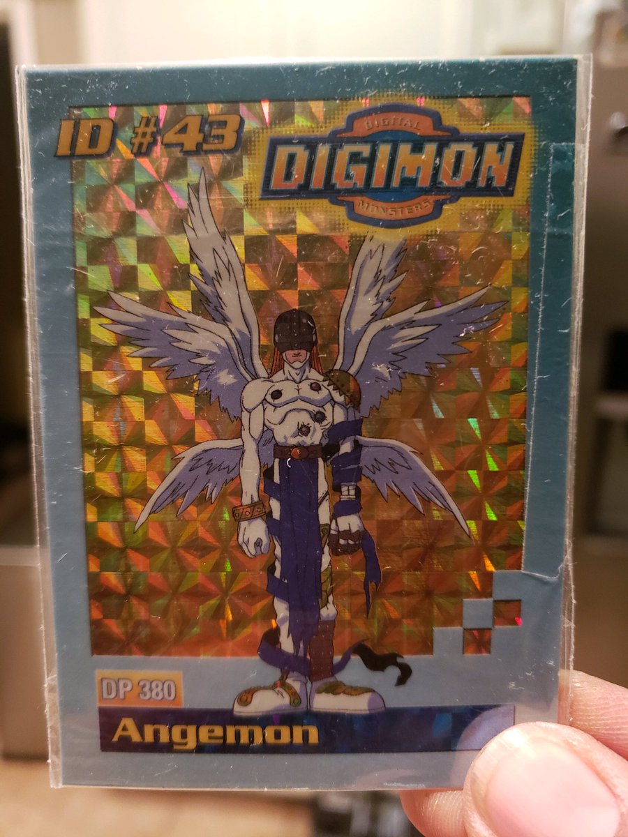 Total super fan status I had all the cards, action figures etc. and my mom just sent me this picture of a digimon card she found IN HER COLLEGE BAG in mint fucking condition