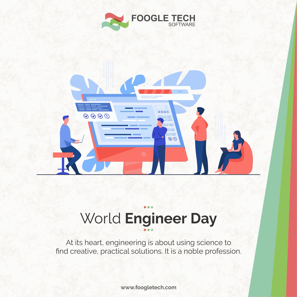 FoogleTech's tweet photo. "Engineering is one of the most important keys that influences and shapes our society."
Happy Engineer's Day!!!
.
.
.
.
.
.
.
#engineersday #happyengineerday #fts #ftsteam #foogle #foogletechsoftware #mysalon #cloudsoftware #salon #softwaredeveloper https://t.co/OAXSzrHjpn