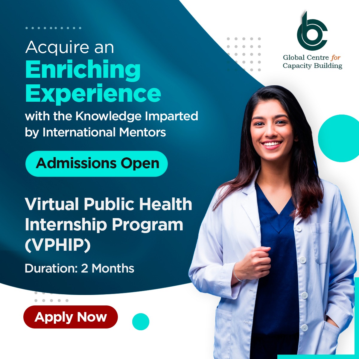 gcforcb's tweet photo. Are you willing to seek Public Health knowledge from well-experienced mentors of the International market on a single click? Then, fill up your applications for Virtual internship program at Global Centre for Capacity Building.
#publichealth #health #knowledge #GCFORCB https://t.co/TTU89fW43F