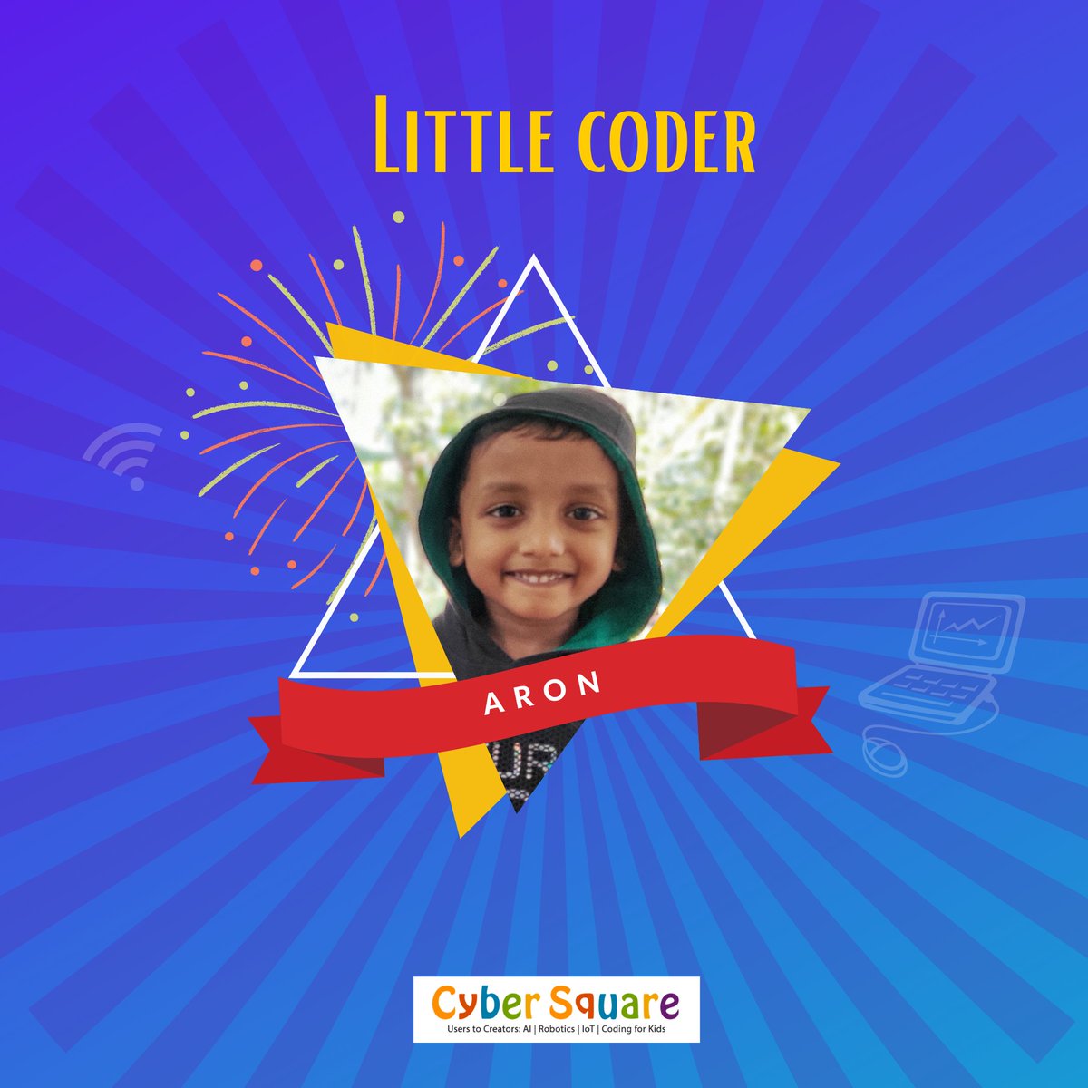 JoinCyberSquare's tweet image. Meet our #LittleCoder Aron. Congratulations on completing #CyberSquare Little Coder Course. Make your child future ready with our online #coding courses.
Book a FREE Demo Class. bit.ly/2YwcjJn
#codingforkids #kidsactivity #codingisfun #kids #kidscoding #parenting #STEM