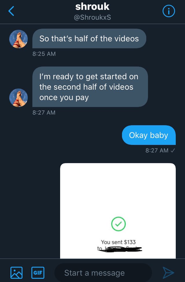 John_1__'s tweet photo. When I paid the money she disavowed She didn't send me the remaining half of the videos 
#buyingcontent #sellingcontent #nsfwtwitter #secretsellers https://t.co/23uHRjGhtI