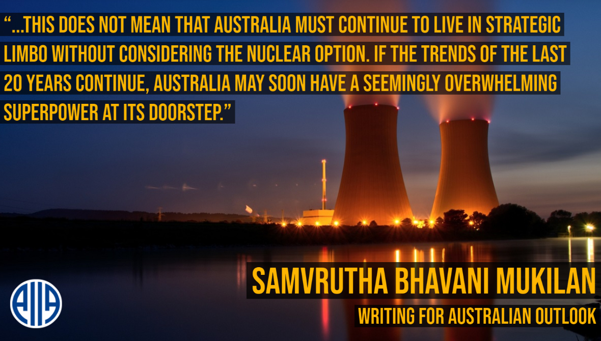 AIIANational's tweet photo. Australia’s Nuclear Conundrum: A Hedging Strategy to Save the Day

https://t.co/m95fII9isI
@sbmukilan https://t.co/QjhtntGtiu